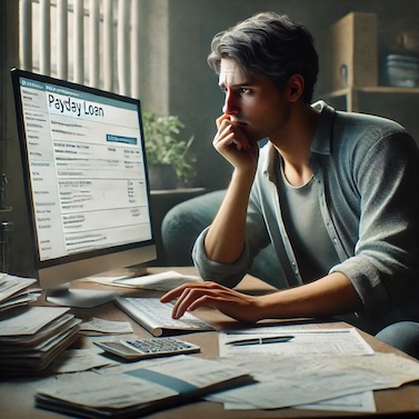 person considering a payday loan